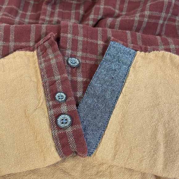 Carbon 2 Cobalt Conifer Double Lined Plaid Long Sleeve Button Up Shirt Cotton - Picture 9 of 12